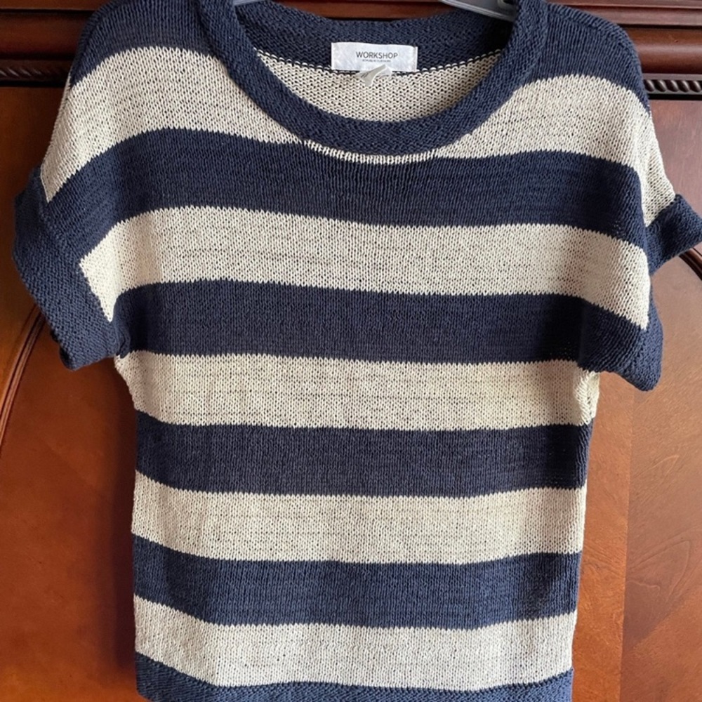 WORKSHOP striped knit top